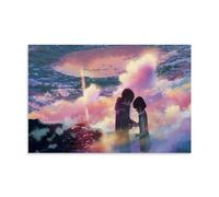 PBYOSCZYE Anime Your Name Poster d'art avec personnages principaux pour fan Art Peinture décorative sur toile Art mural pour salon, chambre à coucher, 50 x 75 cm