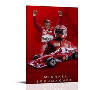 PBYOSCZYE Racer Michael Schumacher Color Fan Art Tableau imprimé moderne pour chambre familiale 20 x 30 cm