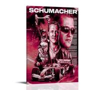 PBYOSCZYE Racer Michael Schumacher Group Photos, art mural, impression photo, décoration moderne pour chambre familiale, 40 x 60 cm