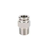 PC 4-M5 BSPT Male Pneumatic 304 Stainless Steel Push In Quick Connector Release Air Fitting Plumbing