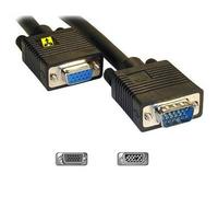 PC Arena Rallonge pour écran VGA SVGA femelle 15 broches câble Noir 2 m