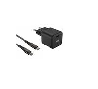Bundle chargeur WE PC GaN 1 port USB-C 45W - PD3.0 + câble USB-C/USB-C 2m - Noir