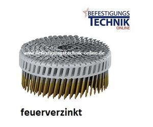 PC Clous de bobines 2,1x50mm anneau galvanisé à chaud 15° plast pour Tjep Senco Bostitch N75C-2-E 6,0M