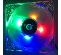 PC Computer CPU Fan 80mm Cooling Fan with Blue Led Light 8025 8cm Silent DC 12V LED Luminous Chassis Molex 4D plug Axial fan 80 (Color : Blue) (Multicolor)