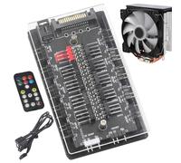 PC concentrateur de contrôleur ARGB,ARGB Splitter Hub Fan Splitter - Répartiteur de ventilateur de hronisation de concentrateur multi-ports pour le contrôle de la température des accessoires PC