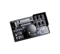 PC Contrôleur du ventilateur PC - Splitter de l'interface à 4 broches, accessoire de refroidissement ABS avec boîtier noir compact, adaptateur d'alimentation stable | Outil de gestion silencieux pour