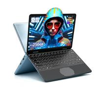 PC convertible 2 en 1 écran tactile 11,6" FHD IPS, processeur N150 12ème génération, 16 Go de RAM, 256 SSD rapide, rotation 360°, design ultra-léger, étui clavier ITA et clavier rétroéclairé (16+256)