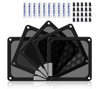 PC Cooling Fan Dust Filter 120mm PVC Mesh 50 Mesh Magnetic Computer Fan Filter (V4.0 PVC,120x120mm,5PCS,Black)