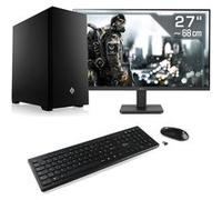 PC de bureau CSL M11350H Intel Core i5 14600 6x 2700 MHz Intel UHD Graphics 770 32 Go DDR4 RAM M.2 SSD 1000 Go Windows 11 Famille 27 pouces Full HD ensemble clavier et souris Noir G