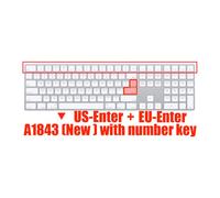 PC de bureau pour Apple Bluetooth clavier sans fil MLA22LL/A1644 A1314 IMAC housse de protection en Silicone Version américaine/ue - Type EU and USkey-A1843