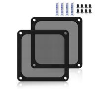 PC Dust Filter 120 mm Magnetic Fan Mesh Mesh Protective Grid for Computer Case Heatsink Cooler (PVC PRO,120 x 120 mm,2 Pieces,Black)
