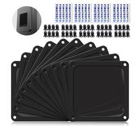PC Dust Filter 120 mm Magnetic Filter Fan Mesh Mesh Protective Grid for Computer Case Cooler Radiator (Nylon,120 x 120 mm,10 Pieces,Black)