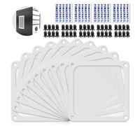PC Dust Filter 120 mm Magnetic Filter Fan Mesh Protective Grid for Computer Case Heatsink Cooler (NYLON,120 x 120 mm,10 Pieces,White)