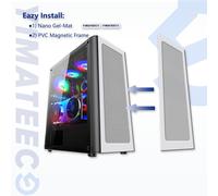 PC Dust Filter 360 mm Magnetic Fan Filter Mesh Grid Protection for Computer Case Heatsink Cooler (NYLON,120 x 360 mm,4 Pieces,White)