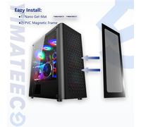 PC Dust Filter 360 mm Magnetic Fan Filter Mesh Grid Protection for Computer Case Heatsink Cooler (PVC Pro,120 x 360 mm,2 Pieces,Black)