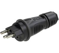 PC Electric 0323-ss Fiche électrique mâle avec terre PA6, TPE 250 V noir IP55