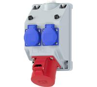 PC Electric 16082552 Bloc multiprise gris, bleu, rouge