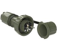 PC Electric 20051-u Fiche électrique mâle avec terre ABS, PC 250 V bronze-vert (mat) IP66, IP68