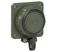 PC Electric 20351-8u Fiche électrique femelle avec terre PA6, ABS, PC 250 V bronze-vert (mat) IP66, IP68