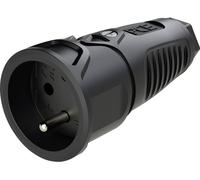 PC Electric 2410-ss Fiche électrique femelle avec terre caoutchouc 250 V noir IP20