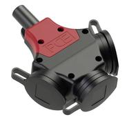 PC Electric 24311-s5 Adaptateur triple Polyamide, caoutchouc 250 V noir, rouge IP44