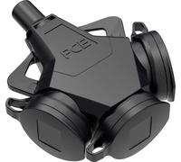 PC Electric 243711-ss Adaptateur triple caoutchouc 250 V noir IP54