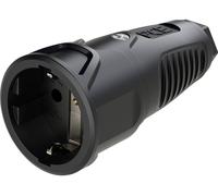 PC Electric 2520-ss Fiche électrique femelle avec terre Tout caoutchouc 250 V noir IP20