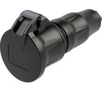 PC Electric 25712-ssc Fiche électrique femelle avec terre plastique 250 V noir IP54