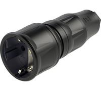 PC Electric 25730-ssc Fiche électrique femelle avec terre plastique 250 V noir IP20