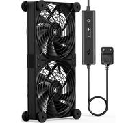 PC Fan 120 mm,120 x 25 mm PC Fan 220 V Ultra Quiet,AC Fan 12 V Double Roller Ball,with Speed Controller,Five Adjustable,for PC/TV Box,U3DC2 (2 Pieces)