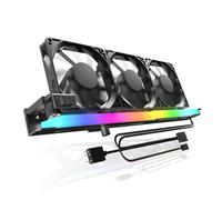 PC Fan for GPU,80mm PWM Computer Graphics Card Fan with Graphics Card Support,ARGB GPU Fan Up to 3000RPM,GPU Cooler,Black