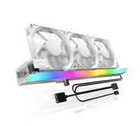 PC Fan for GPU,80mm PWM Computer Graphics Card Fan with Graphics Card Support,ARGB GPU Fan Up to 3000RPM,GPU Cooler,White