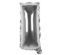 Pc. Foil balloon 'I' silver (36 cm)