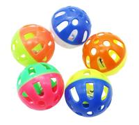 PC Funny Pet Cats Dogs Jingle Balls Jouet Pet Cats Action Play Chasing Ball Tinkle Bell Ball Hochet Jouet à mâcher Balles de Couleur aléatoirePratique