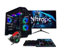 PC Gamer complet Nitropc Pack Gold Plus - Intel i5-14400F, RX 6600 8Go, RAM 16Go, M.2 1TB, Win11, WiFi - Écran 24 FullHD et accessoires