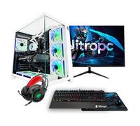 PC Gamer complet Nitropc Pack Gold v2 - AMD Ryzen 5 8400F, RTX 4060 8Go, RAM 32Go, M.2 1TB, Win11, WiFi - Écran 24 FullHD et accessoires