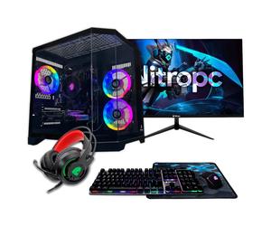 PC Gamer complet Nitropc Pack Silver - AMD Ryzen 5 5500, RTX 3050 6Go, RAM 16Go, M.2 1TB, Win11, WiFi - Écran 24 FullHD et accessoires