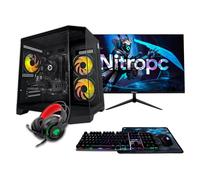 PC Gamer complet Nitropc Pack Silver Plus - AMD Ryzen 5 5500, RX 6600 8Go, RAM 16Go, M.2 1TB, Win11, WiFi - Écran 24 FullHD et accessoires