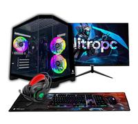 PC Gamer complet NitroPC Start eSports Core Pack FHD165-24 · 90-110 FPS · 1080p · Ryzen 5 5655G (APU) RAM 16 Go, M.2 1TB, Win11 PRO, WiFi, Noir - Écran 24 FullHD et accessoires