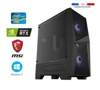 PC Gamer intel I5-10400F - RTX 4060Ti 8GO MSI VENTUS 2X - 16GO RAM - SSD 1To + HDD 2To - WIFI - MSI MAG Forge 100M - Windows 11