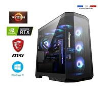 PC Gamer MSI Ryzen 7 5700X - RTX 5060 8Go MSI GAMING X - 32Go Ram - SSD 2To - M100R PZ - Windows 11