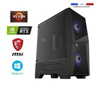PC Gamer Ryzen 5 4500 - RTX 3050 8GO MSI VENTUS 2X - 16GO RAM - SSD 1To - WIFI - MSI Mag Forge 100M - Windows 11