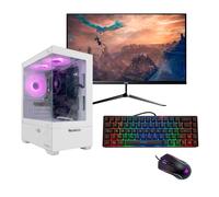 PC Gaming complet - Ordinateur de bureau DeepGaming Spectre AMD Ryzen 5-5600G/16Go/500Go SSD + Pack Gaming / Windows 11, Blanc