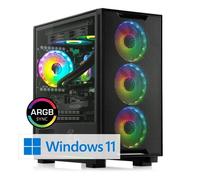 PC de Jeu avec Windows 11 Famille, AMD Ryzen 7 7800X3D 8X 4200 MHz, 1000 Go M.2 SSD, 16 Go DDR5-RAM, Radeon RX 7600, Carte mère ASUS, USB 3.2, M10530H