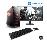 PC Gaming, CSL Computer, M11390H, Core i5-12400F, GeForce RTX 3050, 16 Go DDR4 RAM, M.2 SSD 1000 Go, 27 pouces Full-HD, Win 11