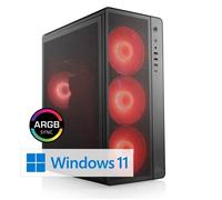 PC Gaming CSL M12060H AMD Ryzen 5 8400F 6x 4200 MHz GeForce RTX 5060 Ti 16 Go DDR5 RAM M.2 SSD 1000 Go Windows 11 Famille Noir