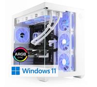 PC Gaming CSL M12140H AMD Ryzen 9 9950X3D 16x 4300 MHz GeForce RTX 5070 Ti 64 Go DDR5 RAM M.2 SSD 4000 Go Windows 11 Famille Blanc G