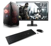 PC Gaming CSL M11390H Intel Core i5 12400F 6x 2500 MHz GeForce RTX 3050 16 Go DDR4 RAM M.2 SSD 1000 Go Windows 11 Famille 27 pouces Full HD ensemble clavier et souris Noir G