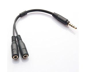 PC Gaming Headset Converter to PS4 / Xbox One Chat Adapter Cable - Turtle Beach, SteelSeries, Logitech, Sades 3.5mm Male to 2 x 3.5mm Female-Gold Plated