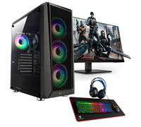 PC Gaming Initiation Pro Ryzen 5 4650G 16 Go RAM 1 To M.2 SSD 24 FHD Clavier Souris Casque Windows 11 Pro WiFi